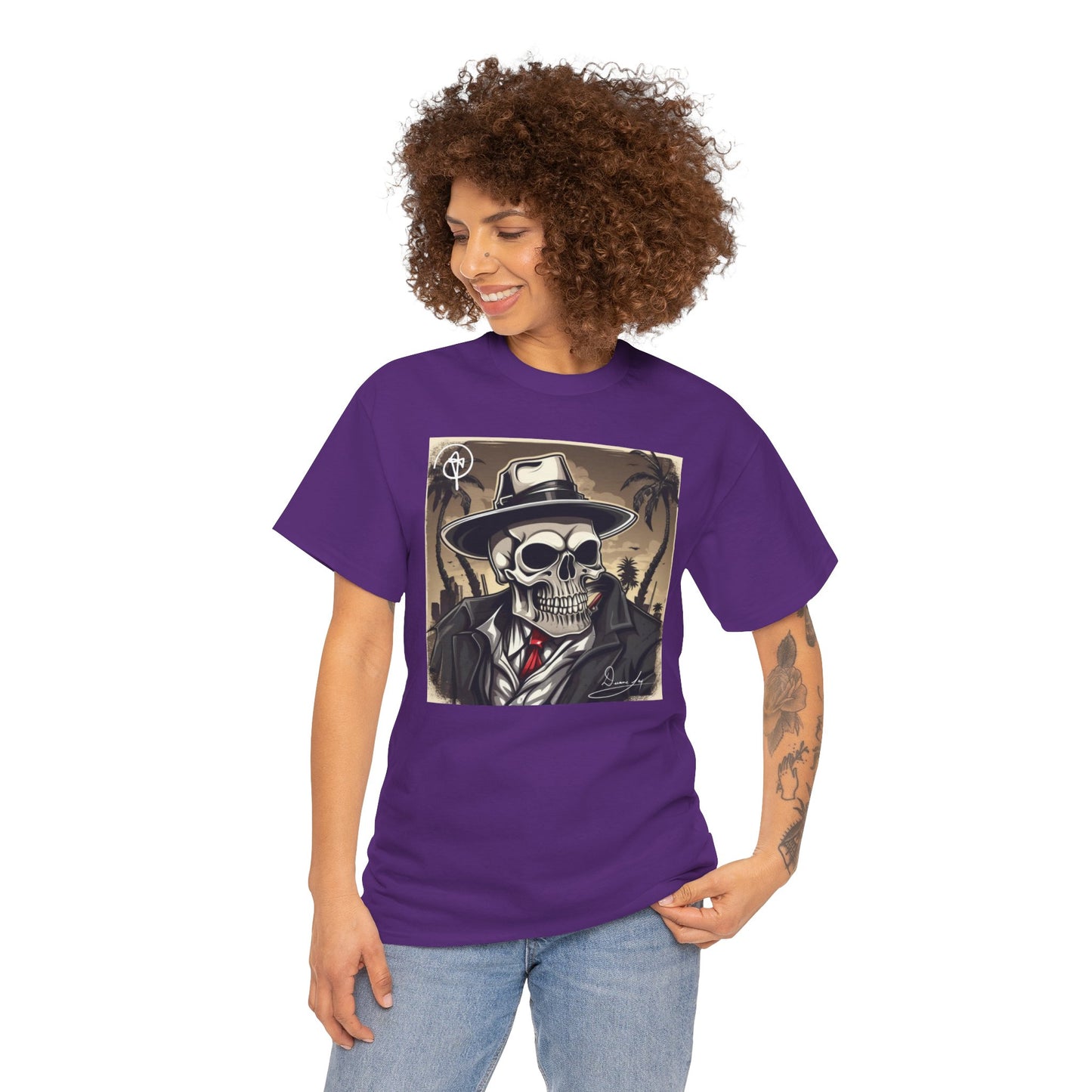 Unisex Boss Skeleton Heavy Cotton Tee