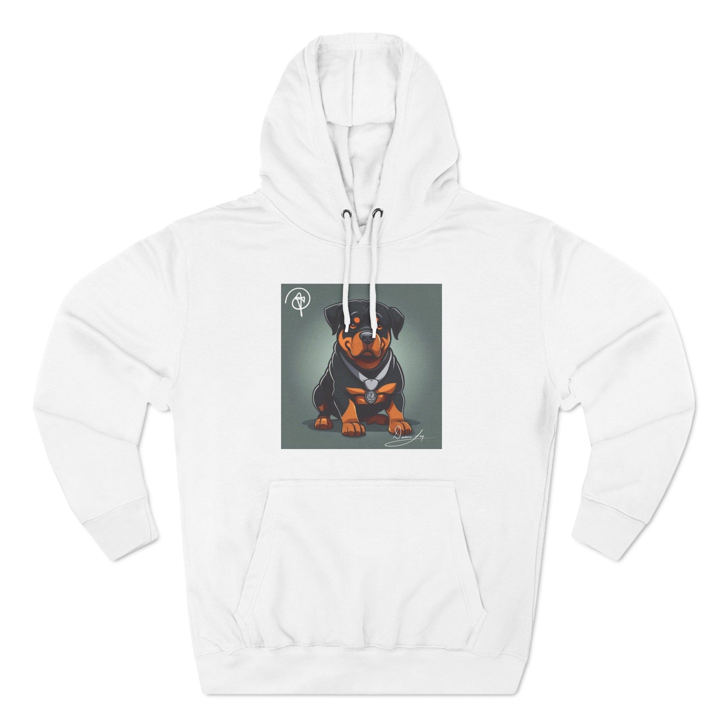 Three-Panel Rottweiler Fleece Hoodie