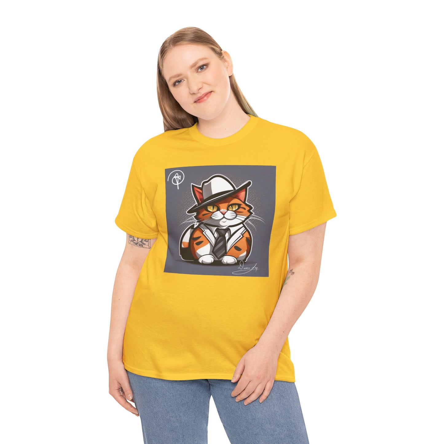 Unisex Cat Heavy Cotton Tee