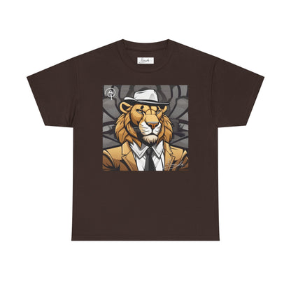 DuaneJay Lion Gangster Graphic Tee — powerful streetwear tee featuring a bold lion with gangster-inspired artistry, symbolizing strength, dominance, and signature style