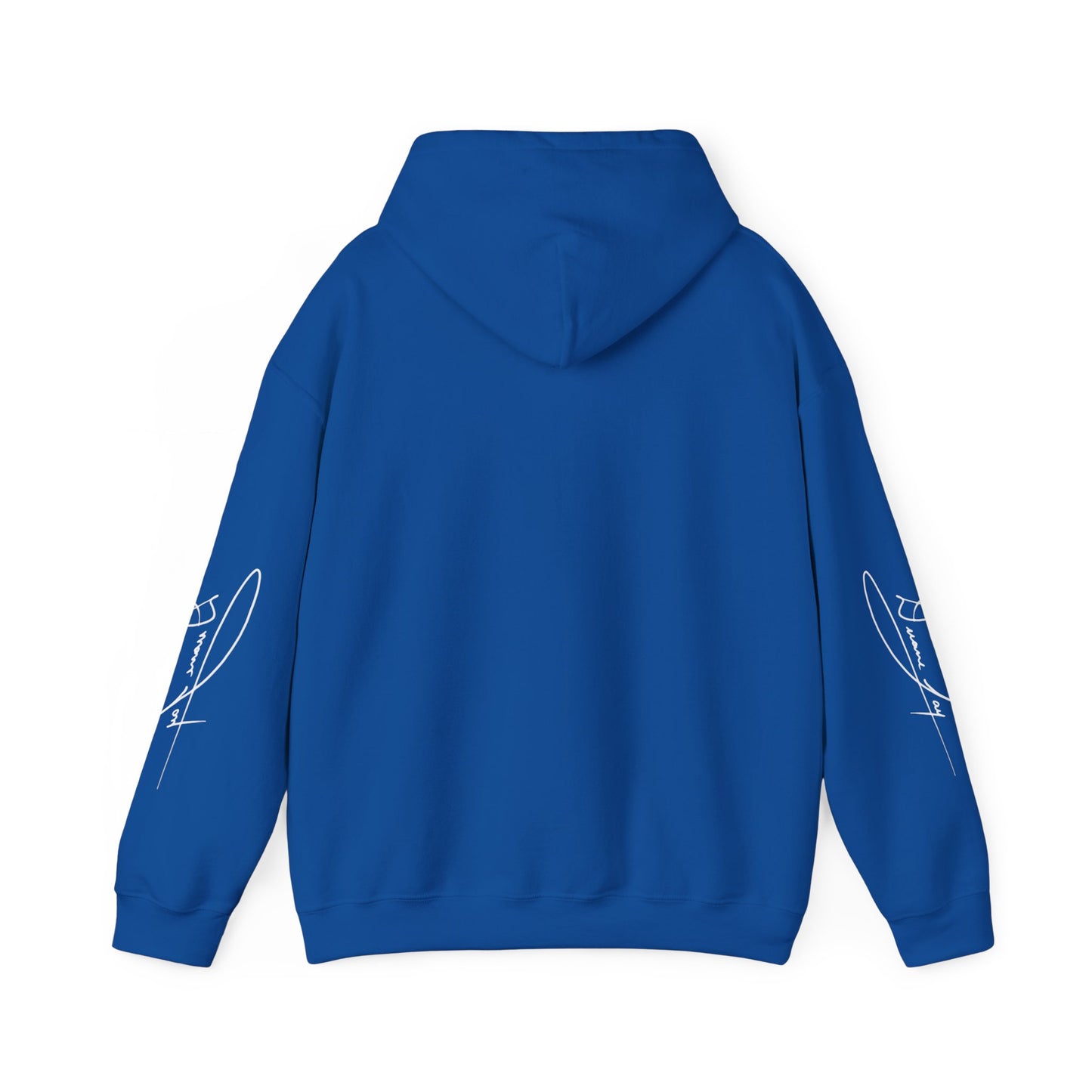 DuaneJay Signature Hoodie White Logo — premium streetwear pullover featuring bold white signature design, crafted for comfort and style, the ultimate statement piece for those who live and breathe the DuaneJay Fashion lifestyle with confidence and distinction