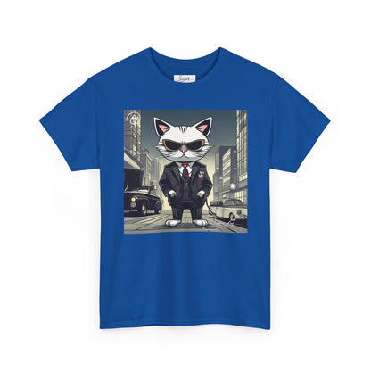 DuaneJay Cat Mafia Graphic Tee — cool cat in suit streetwear graphic tee