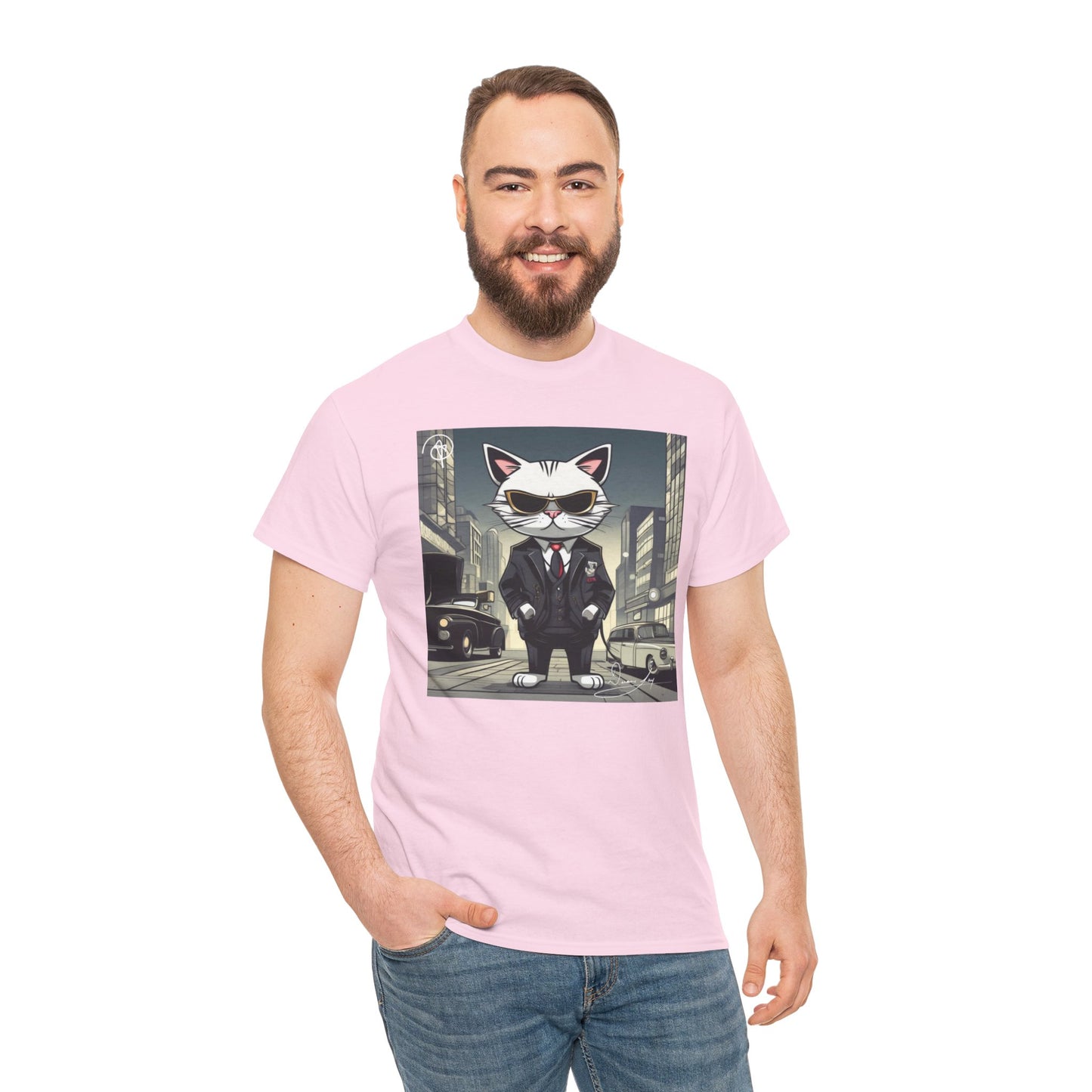 Unisex Cat Heavy Cotton Tee