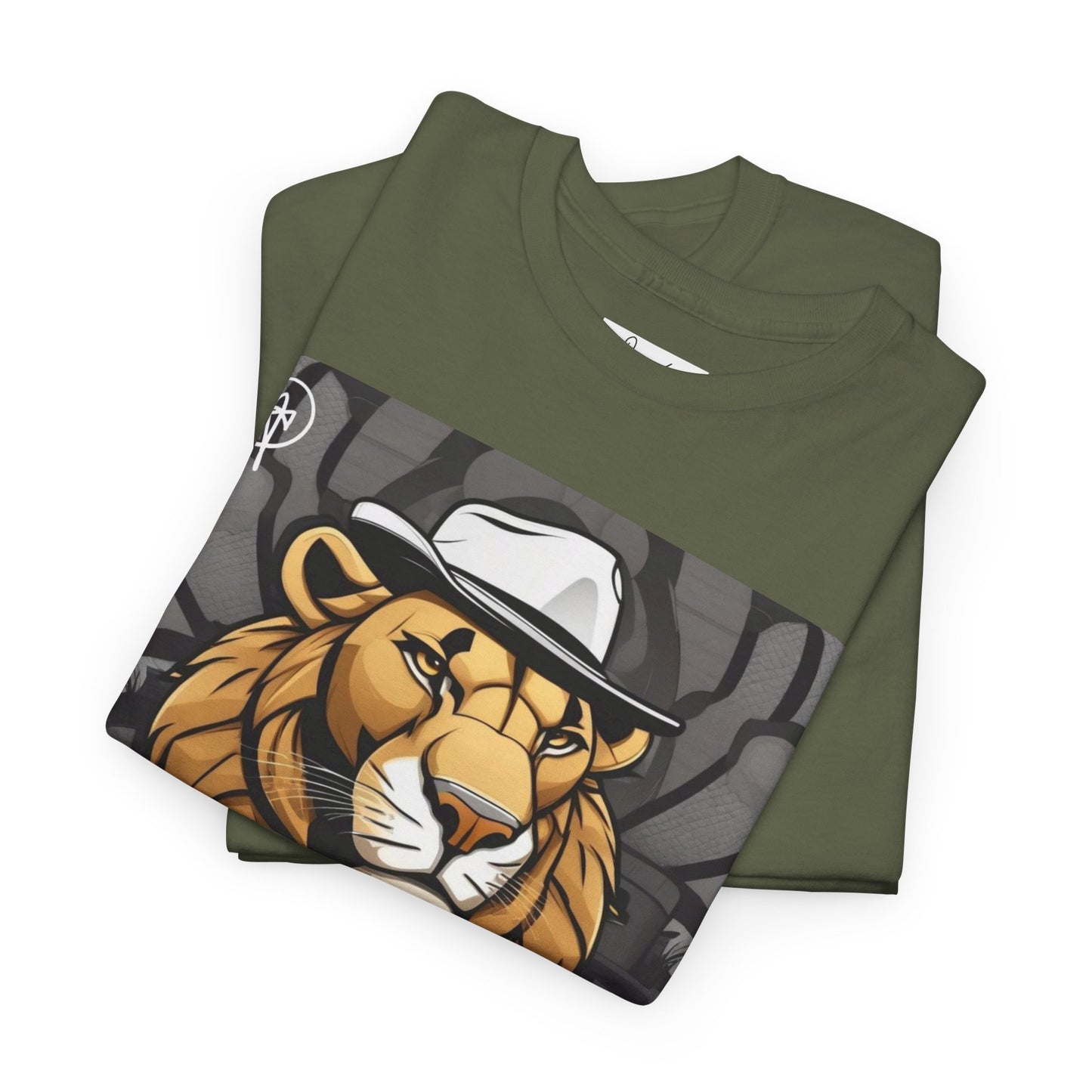 DuaneJay Lion Gangster Graphic Tee — powerful streetwear tee featuring a bold lion with gangster-inspired artistry, symbolizing strength, dominance, and signature style