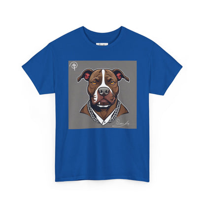 DuaneJay Pit Bull Portrait T-Shirt — stylish dog lover graphic tee streetwear