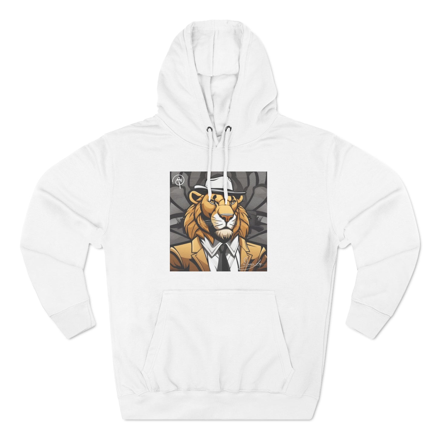 Three-Panel Lion Fleece Hoodie