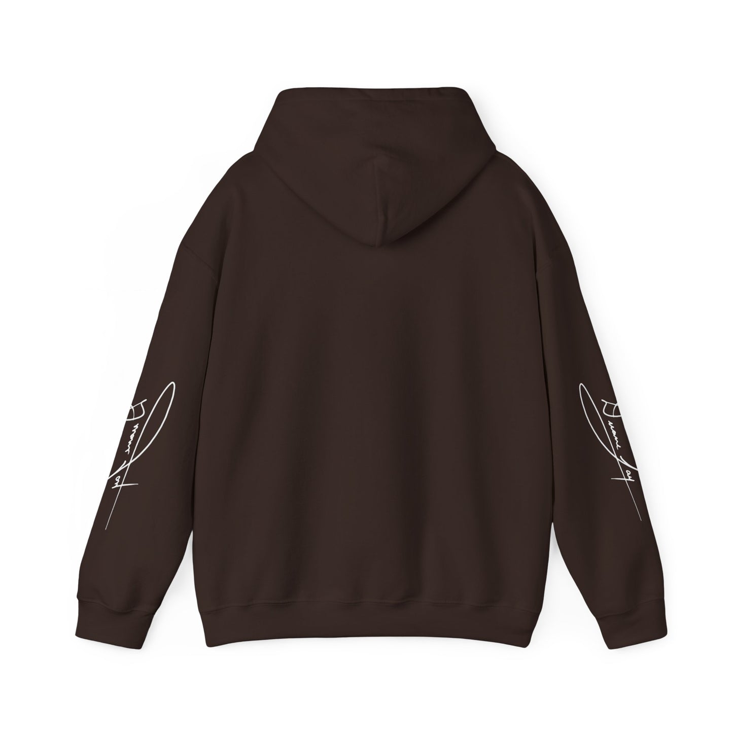 DuaneJay Signature Hoodie White Logo — premium streetwear pullover featuring bold white signature design, crafted for comfort and style, the ultimate statement piece for those who live and breathe the DuaneJay Fashion lifestyle with confidence and distinction