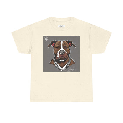 DuaneJay Pit Bull Portrait T-Shirt — stylish dog lover graphic tee streetwear