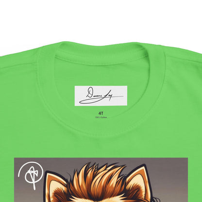 DuaneJay Cool Pomeranian Kids T-Shirt — fun kids graphic tee featuring an adorable Pomeranian rocking sunglasses and headphones, a bold and playful streetwear-inspired look for kids who carry the DuaneJay Fashion style with confidence