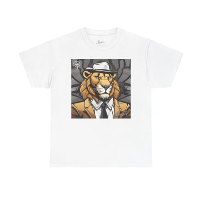 DuaneJay Lion Gangster Graphic Tee — powerful streetwear tee featuring a bold lion with gangster-inspired artistry, symbolizing strength, dominance, and signature style