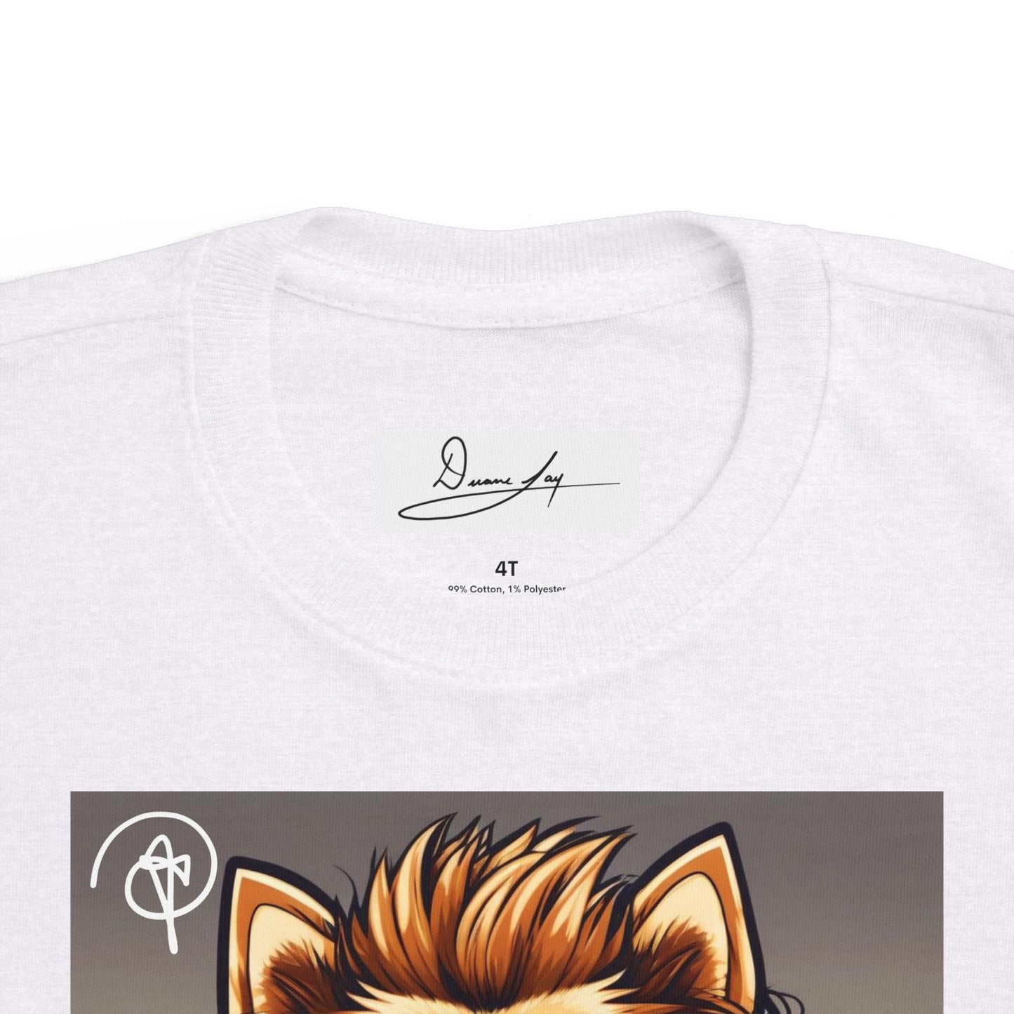 DuaneJay Cool Pomeranian Kids T-Shirt — fun kids graphic tee featuring an adorable Pomeranian rocking sunglasses and headphones, a bold and playful streetwear-inspired look for kids who carry the DuaneJay Fashion style with confidence