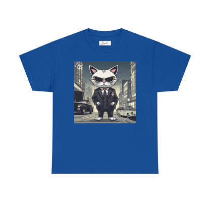 DuaneJay Cat Mafia Graphic Tee — cool cat in suit streetwear graphic tee