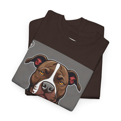 DuaneJay Pit Bull Portrait T-Shirt — stylish dog lover graphic tee streetwear