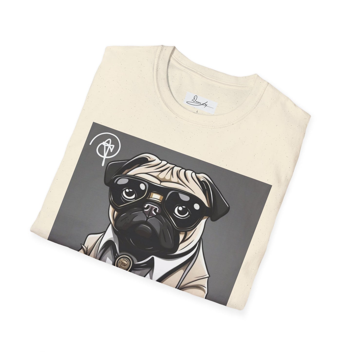 DuaneJay Pug Detective T-Shirt — cute Sherlock dog graphic tee streetwear