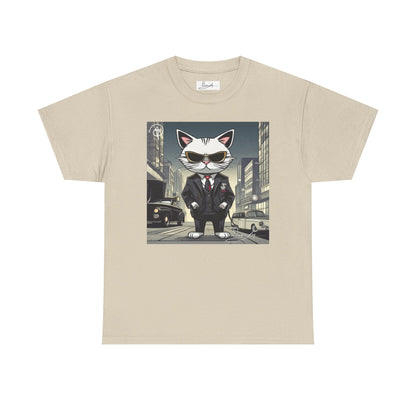 DuaneJay Cat Mafia Graphic Tee — cool cat in suit streetwear graphic tee