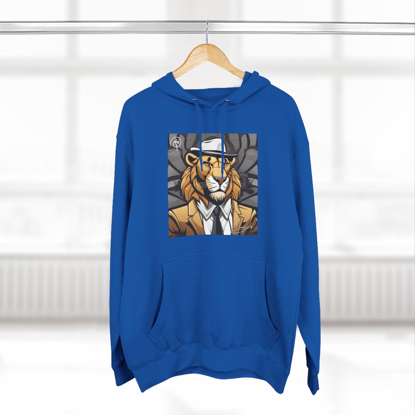 Three-Panel Lion Fleece Hoodie