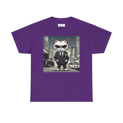 DuaneJay Cat Mafia Graphic Tee — cool cat in suit streetwear graphic tee