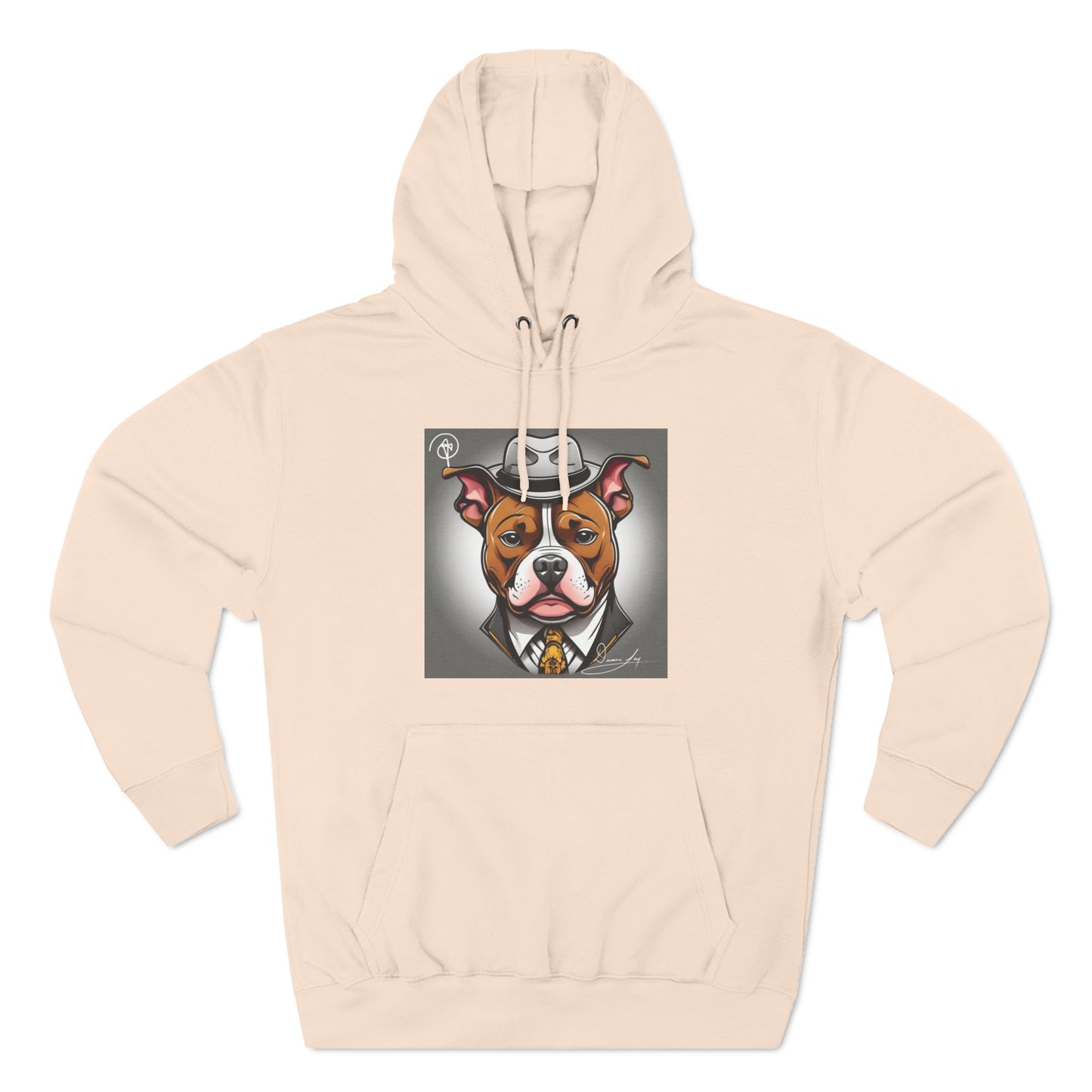 Three-Panel Lucky Pitbull Fleece Hoodie