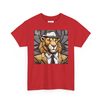 DuaneJay Lion Gangster Graphic Tee — powerful streetwear tee featuring a bold lion with gangster-inspired artistry, symbolizing strength, dominance, and signature style