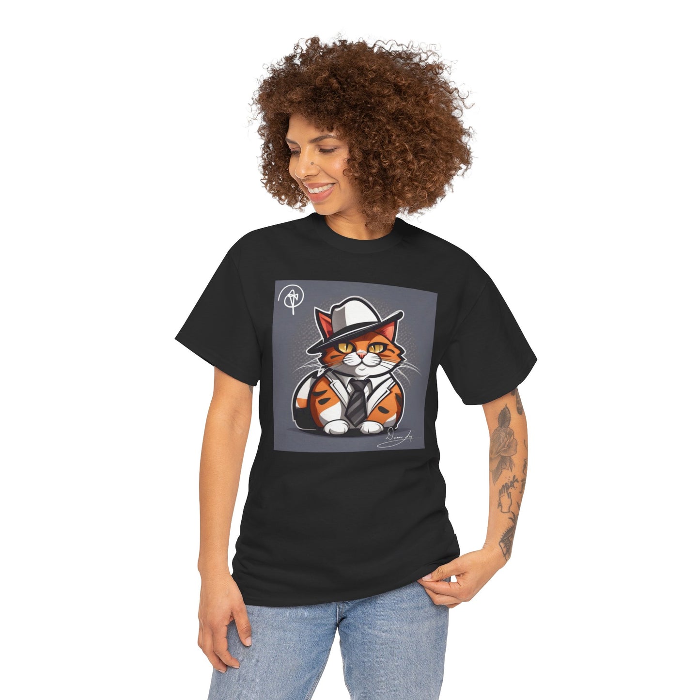 Unisex Cat Heavy Cotton Tee