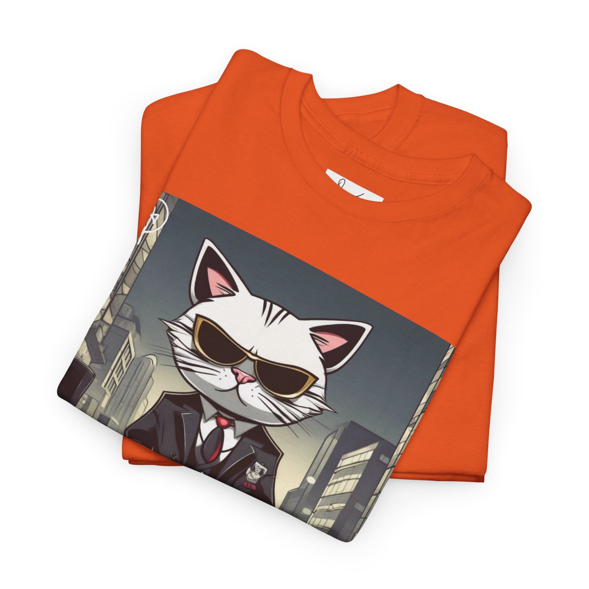 DuaneJay Cat Mafia Graphic Tee — cool cat in suit streetwear graphic tee