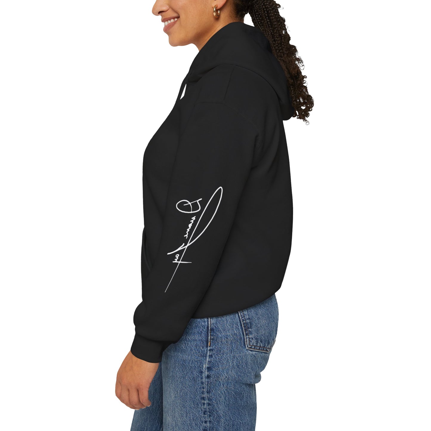 DuaneJay Signature Hoodie White Logo — premium streetwear pullover featuring bold white signature design, crafted for comfort and style, the ultimate statement piece for those who live and breathe the DuaneJay Fashion lifestyle with confidence and distinction
