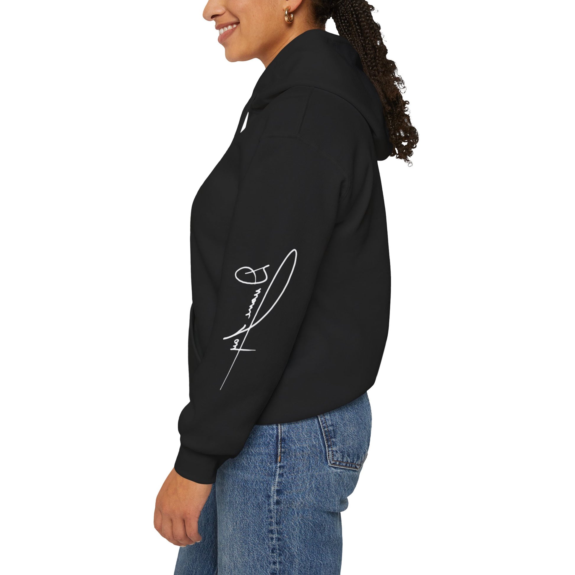DuaneJay Signature Hoodie White Logo — premium streetwear pullover featuring bold white signature design, crafted for comfort and style, the ultimate statement piece for those who live and breathe the DuaneJay Fashion lifestyle with confidence and distinction
