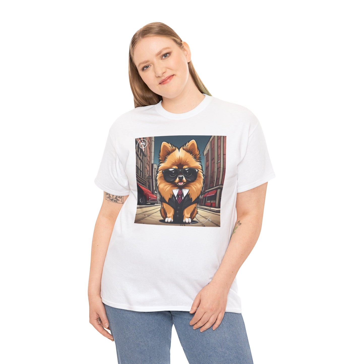 Adult Unisex Pomeranian Heavy Cotton Tee