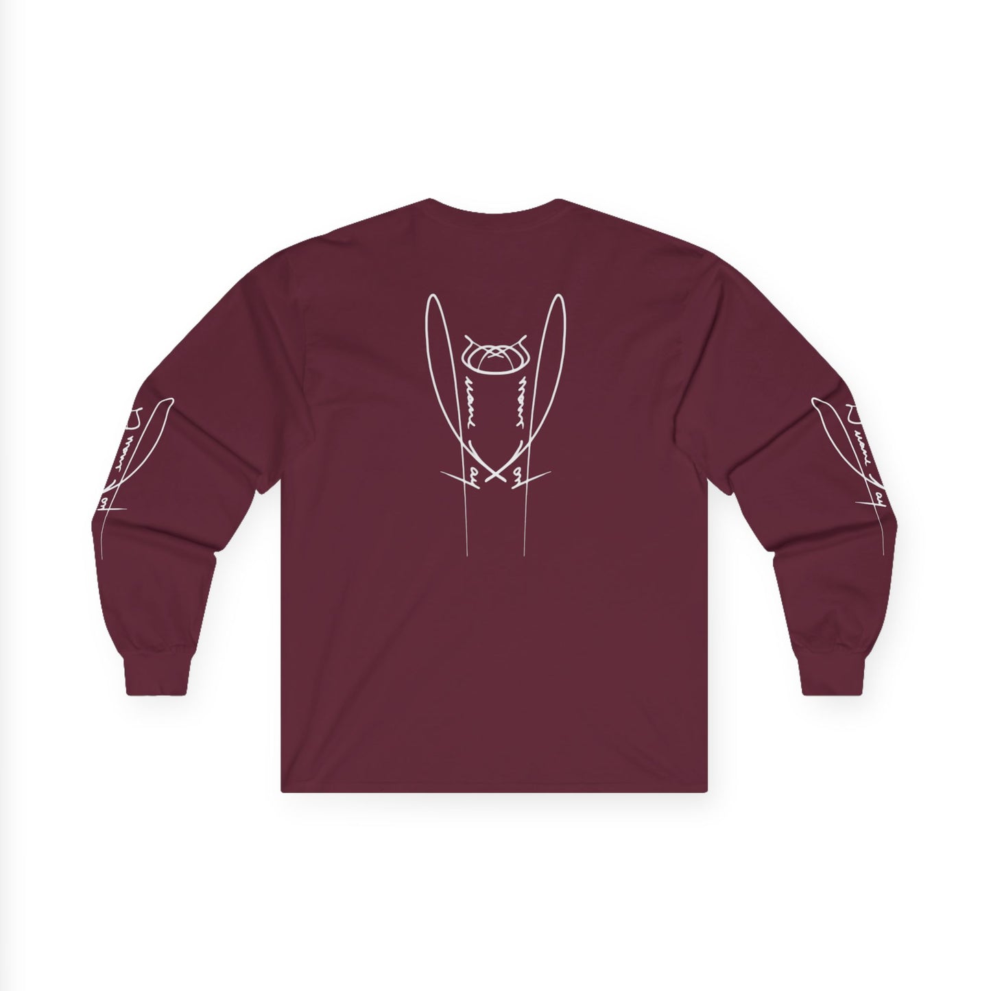 DuaneJay Signature Icon Long Sleeve White Label — premium streetwear long sleeve featuring a bold white signature icon with an exclusive back design, crafted for comfort and style, the ultimate statement piece for those who live and breathe the DuaneJay Fashion lifestyle with confidence and distinction