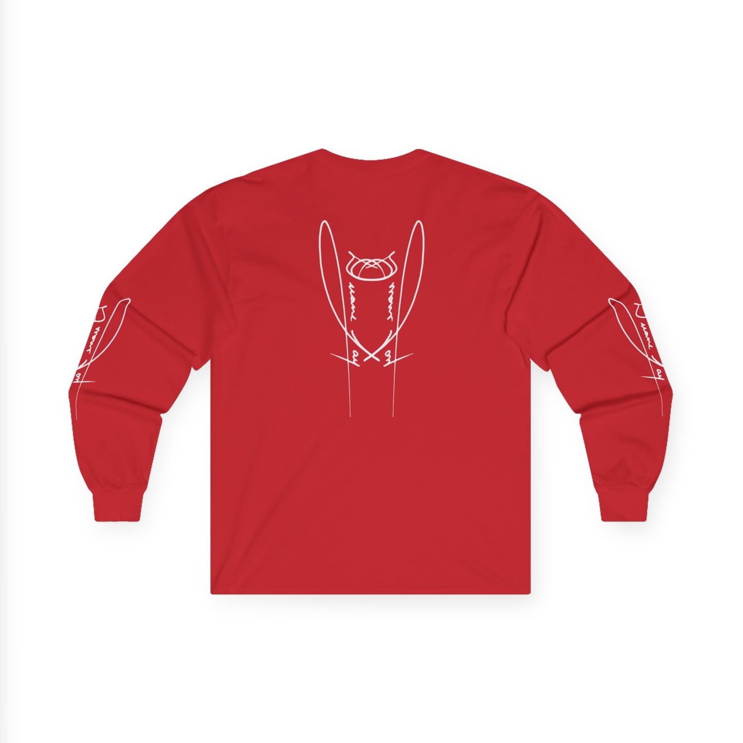 DuaneJay Signature Icon Long Sleeve White Label — premium streetwear long sleeve featuring a bold white signature icon with an exclusive back design, crafted for comfort and style, the ultimate statement piece for those who live and breathe the DuaneJay Fashion lifestyle with confidence and distinction