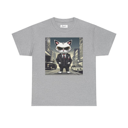 DuaneJay Cat Mafia Graphic Tee — cool cat in suit streetwear graphic tee