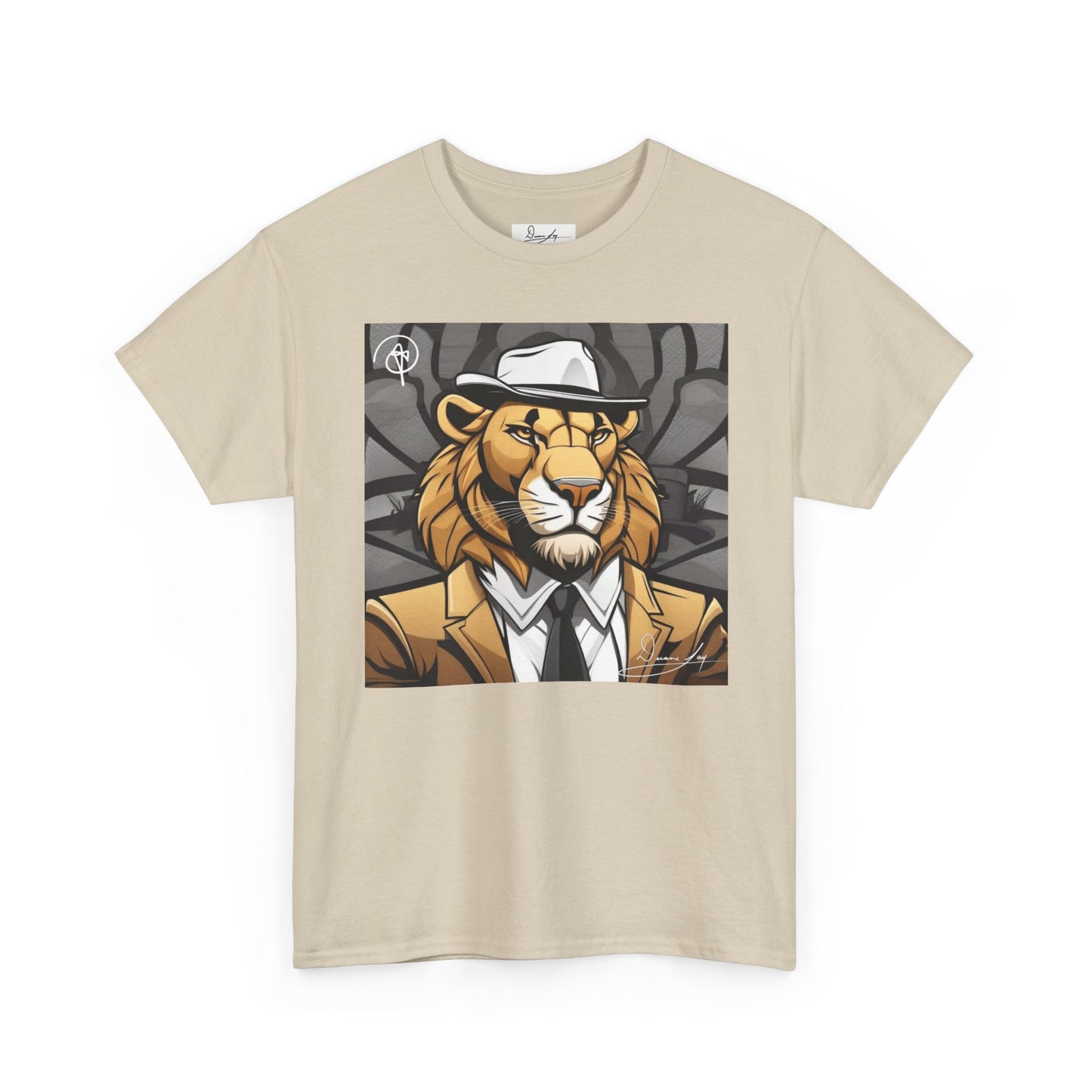 DuaneJay Lion Gangster Graphic Tee — powerful streetwear tee featuring a bold lion with gangster-inspired artistry, symbolizing strength, dominance, and signature style