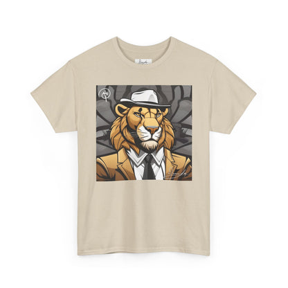 DuaneJay Lion Gangster Graphic Tee — powerful streetwear tee featuring a bold lion with gangster-inspired artistry, symbolizing strength, dominance, and signature style