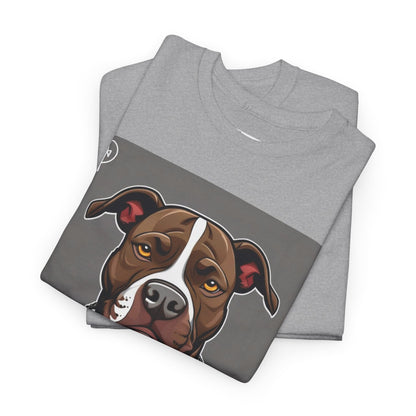 DuaneJay Pit Bull Portrait T-Shirt — stylish dog lover graphic tee streetwear