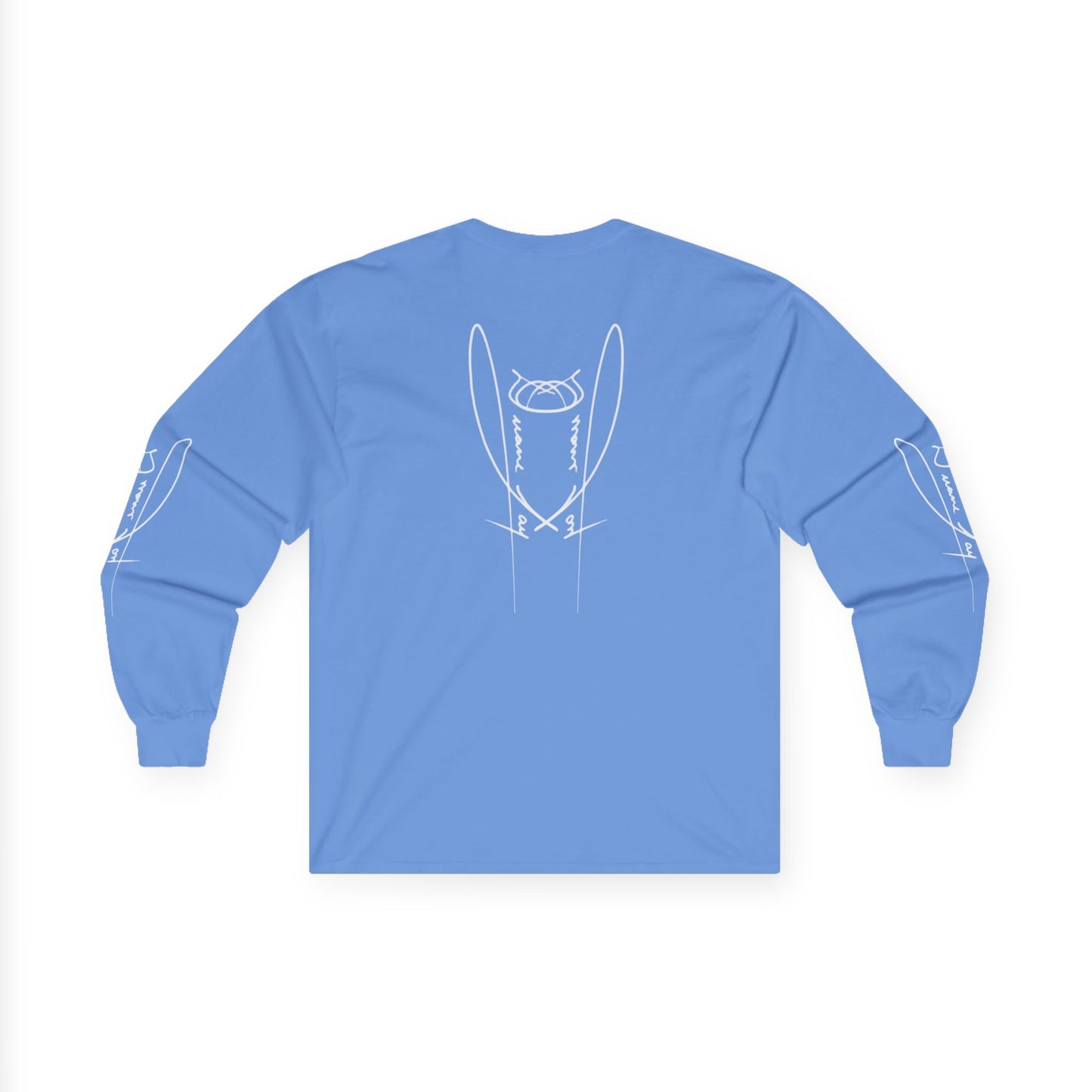 DuaneJay Signature Icon Long Sleeve White Label — premium streetwear long sleeve featuring a bold white signature icon with an exclusive back design, crafted for comfort and style, the ultimate statement piece for those who live and breathe the DuaneJay Fashion lifestyle with confidence and distinction