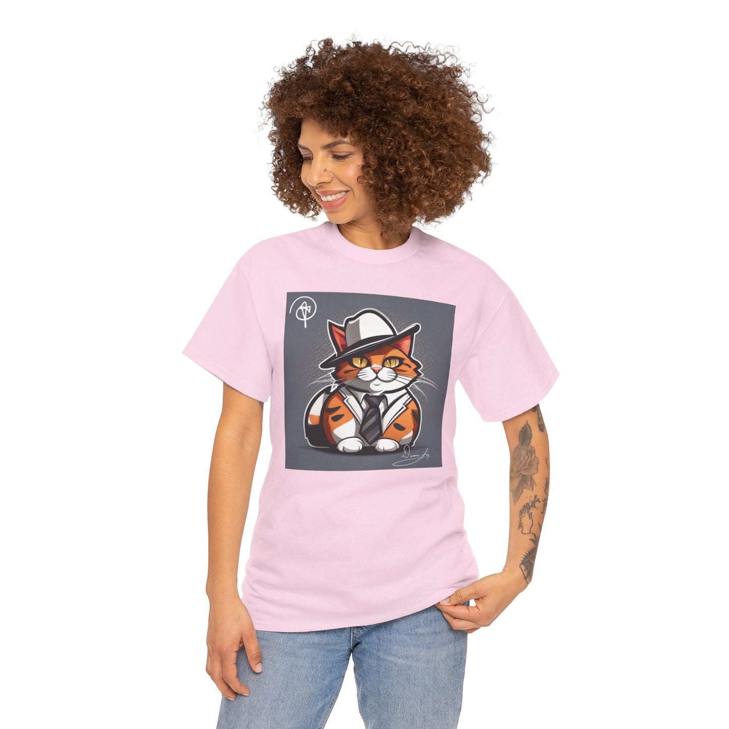 Unisex Cat Heavy Cotton Tee