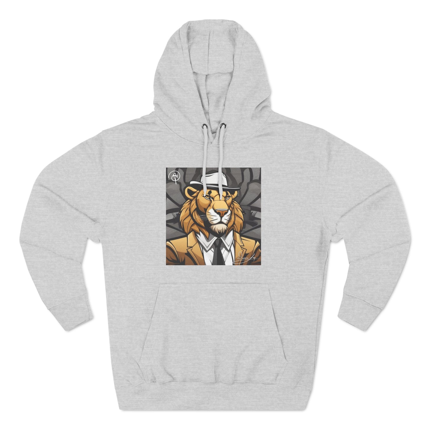 Three-Panel Lion Fleece Hoodie