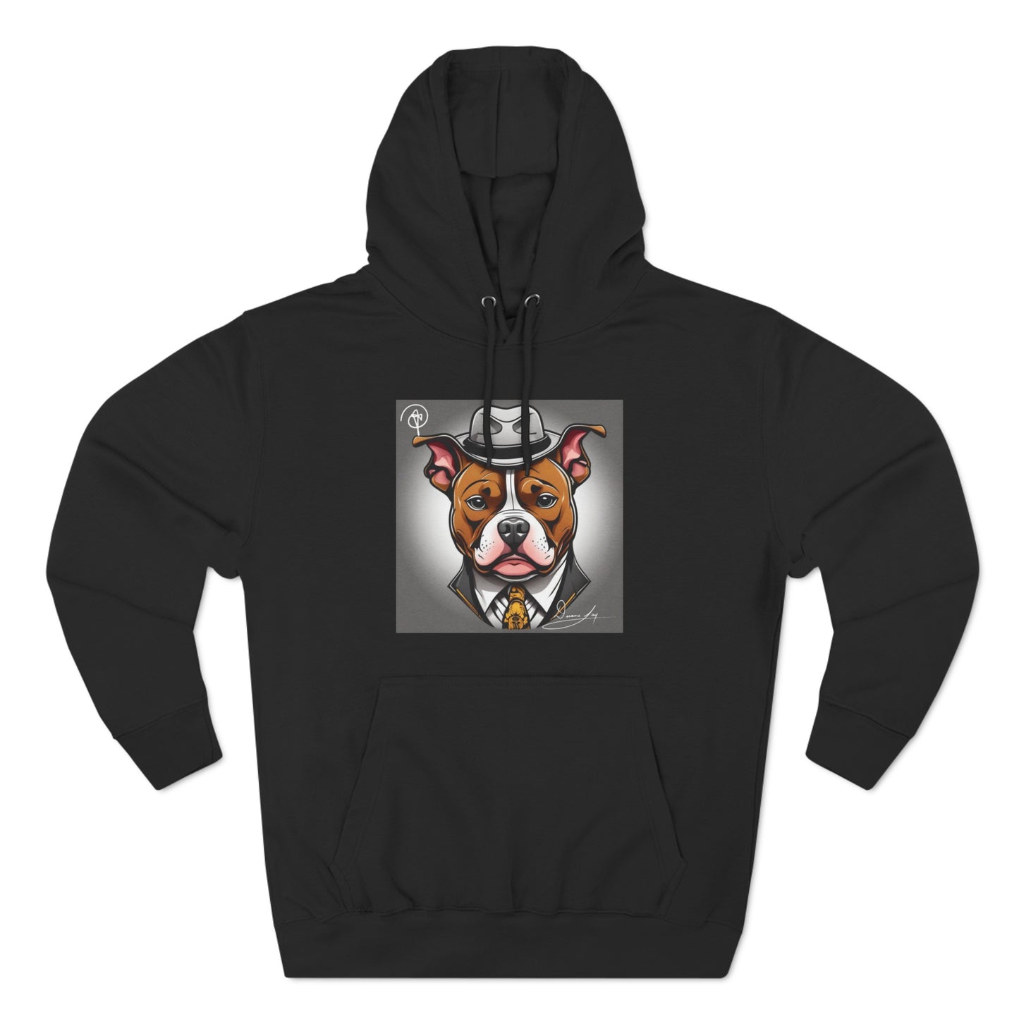 Three-Panel Lucky Pitbull Fleece Hoodie