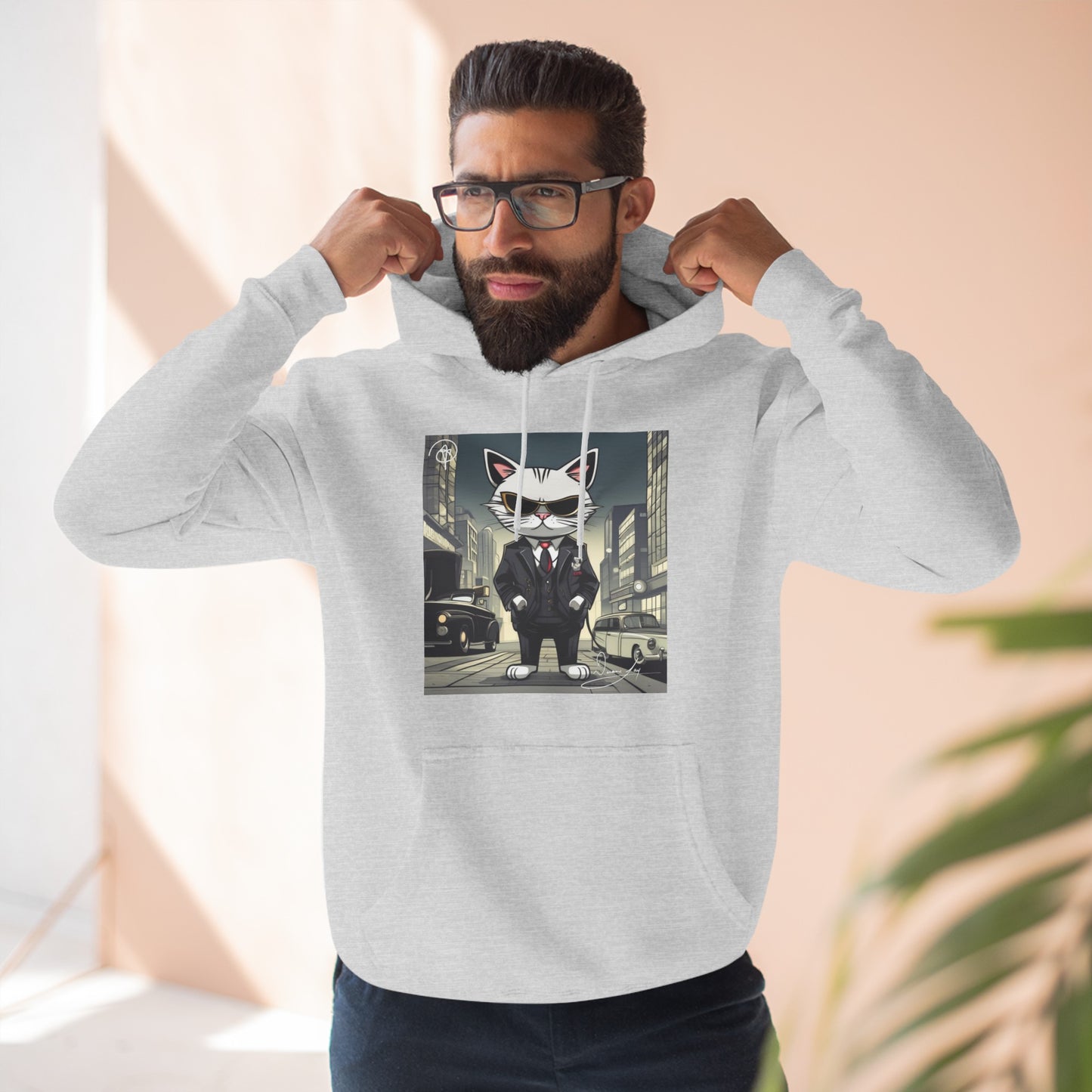 Three-Panel Cool-Cat Fleece Hoodie