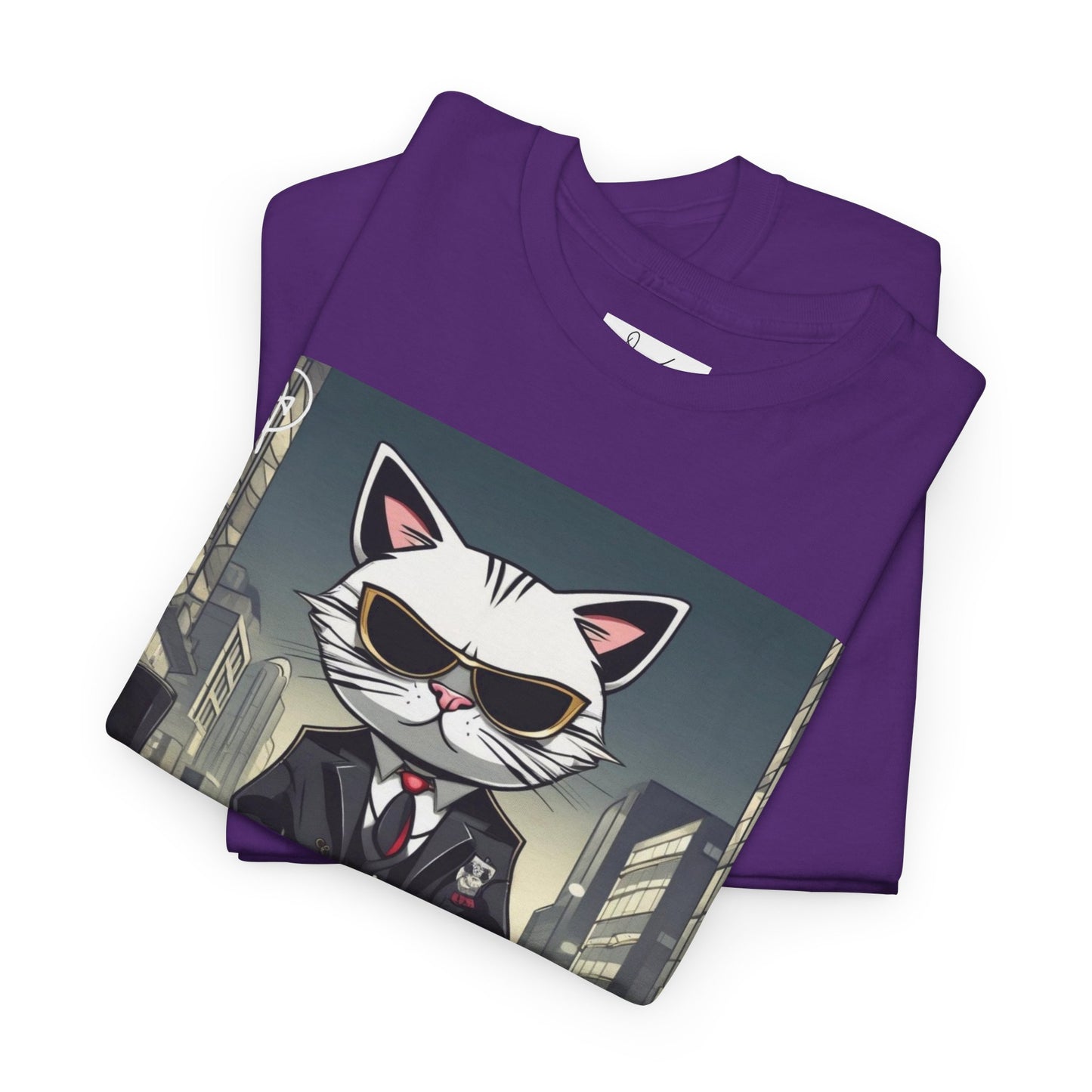 DuaneJay Cat Mafia Graphic Tee — cool cat in suit streetwear graphic tee