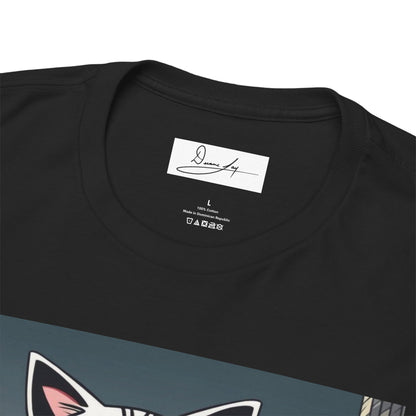 DuaneJay Cat Mafia Graphic Tee — cool cat in suit streetwear graphic tee