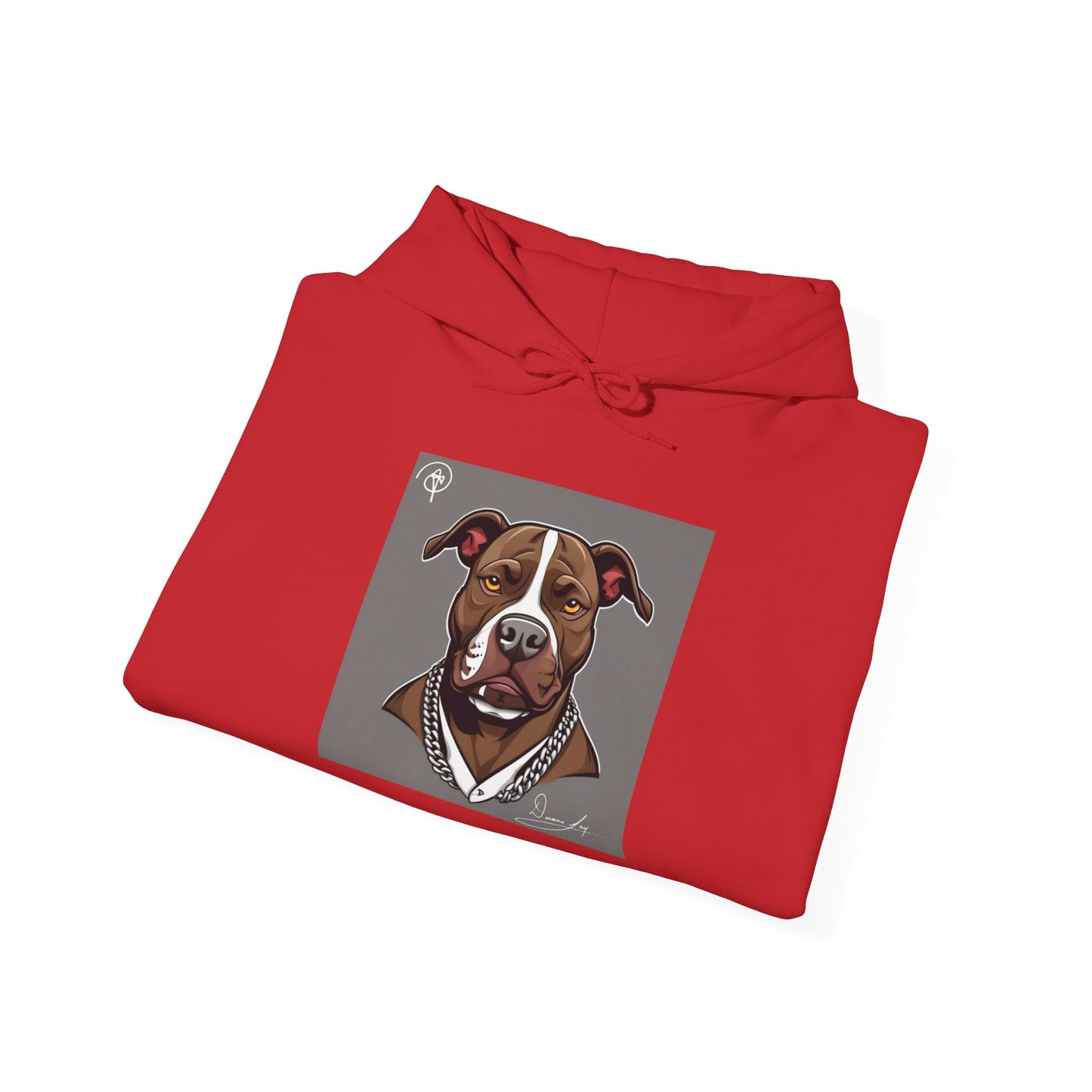 DuaneJay Pitbull Portrait Hoodie — premium streetwear pullover featuring a striking pitbull portrait graphic, crafted for dog lovers who wear their passion with bold confidence and signature DuaneJay Fashion style