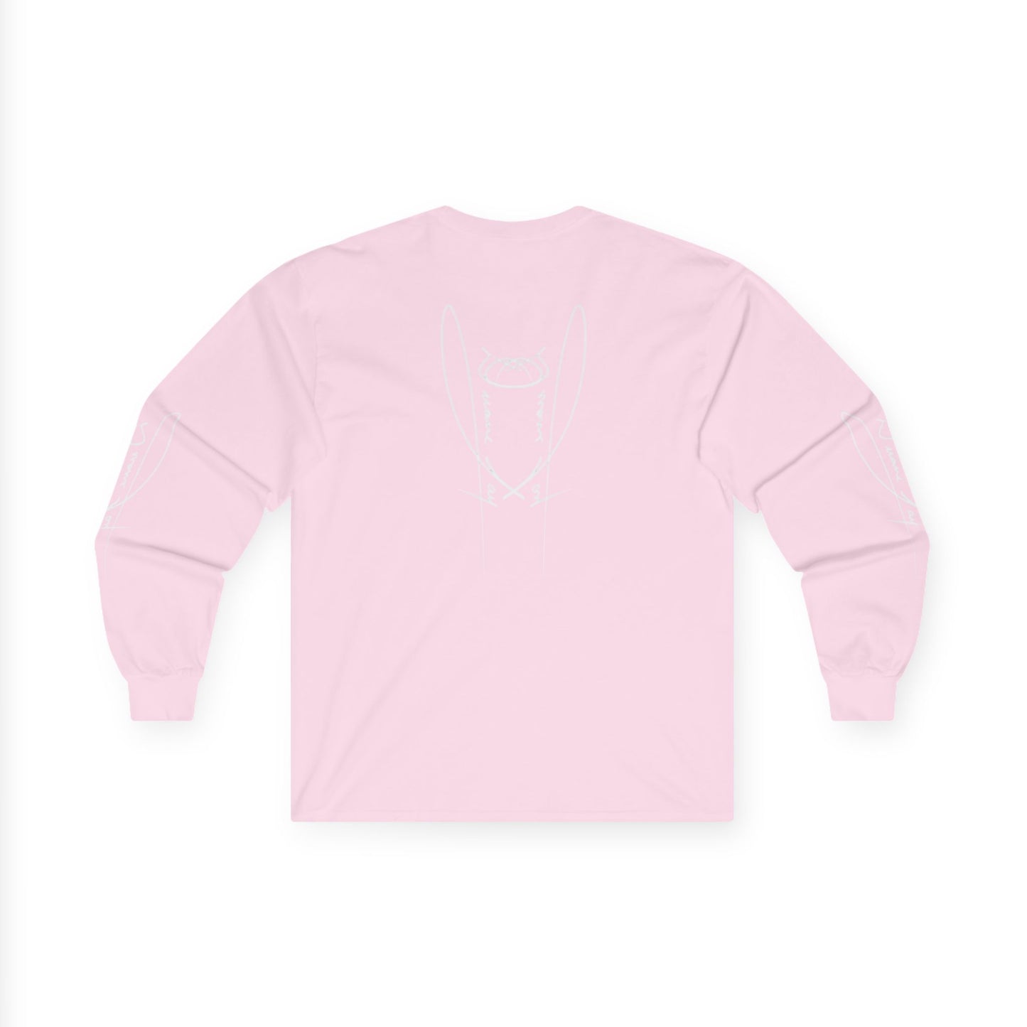 DuaneJay Signature Icon Long Sleeve White Label — premium streetwear long sleeve featuring a bold white signature icon with an exclusive back design, crafted for comfort and style, the ultimate statement piece for those who live and breathe the DuaneJay Fashion lifestyle with confidence and distinction