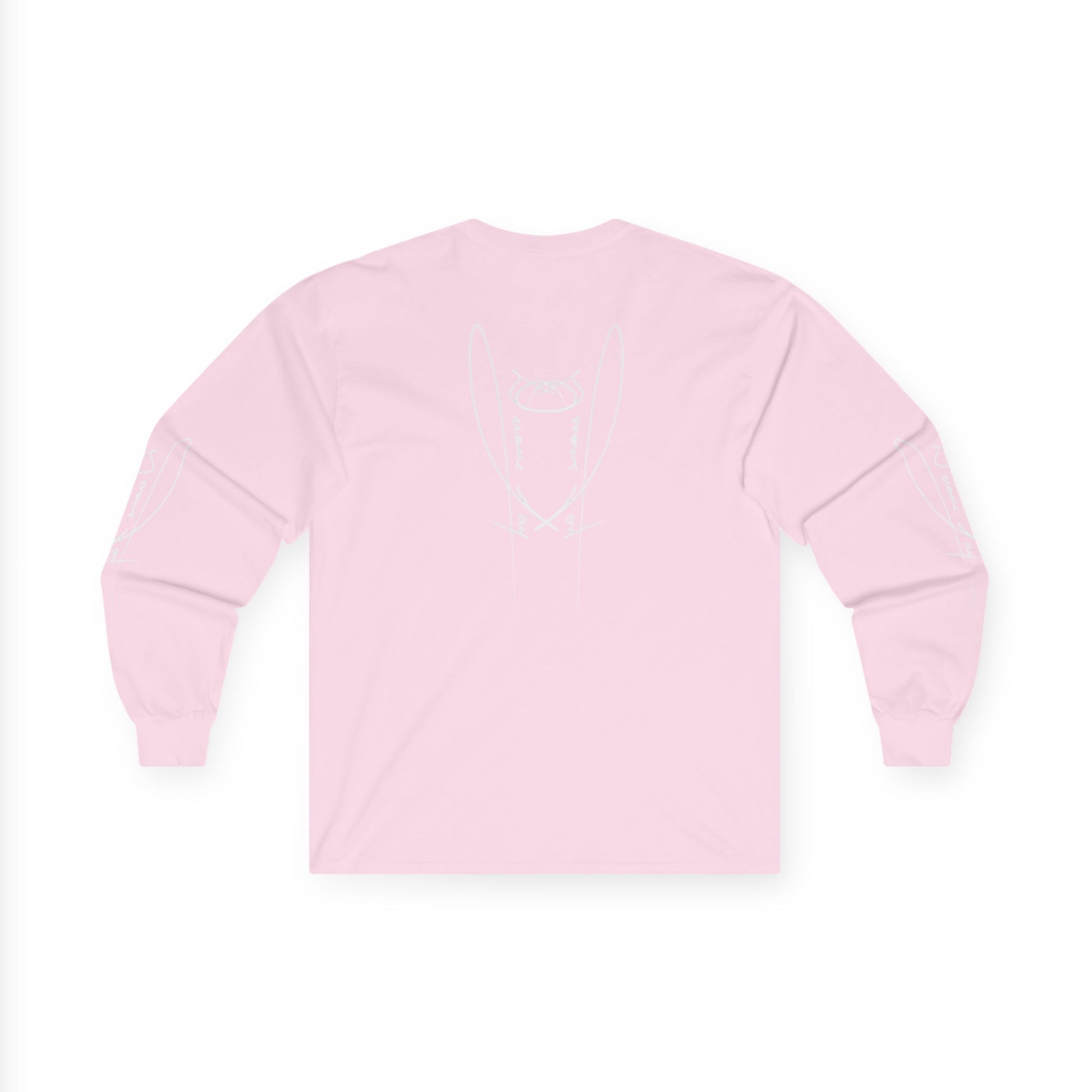 DuaneJay Signature Icon Long Sleeve White Label — premium streetwear long sleeve featuring a bold white signature icon with an exclusive back design, crafted for comfort and style, the ultimate statement piece for those who live and breathe the DuaneJay Fashion lifestyle with confidence and distinction
