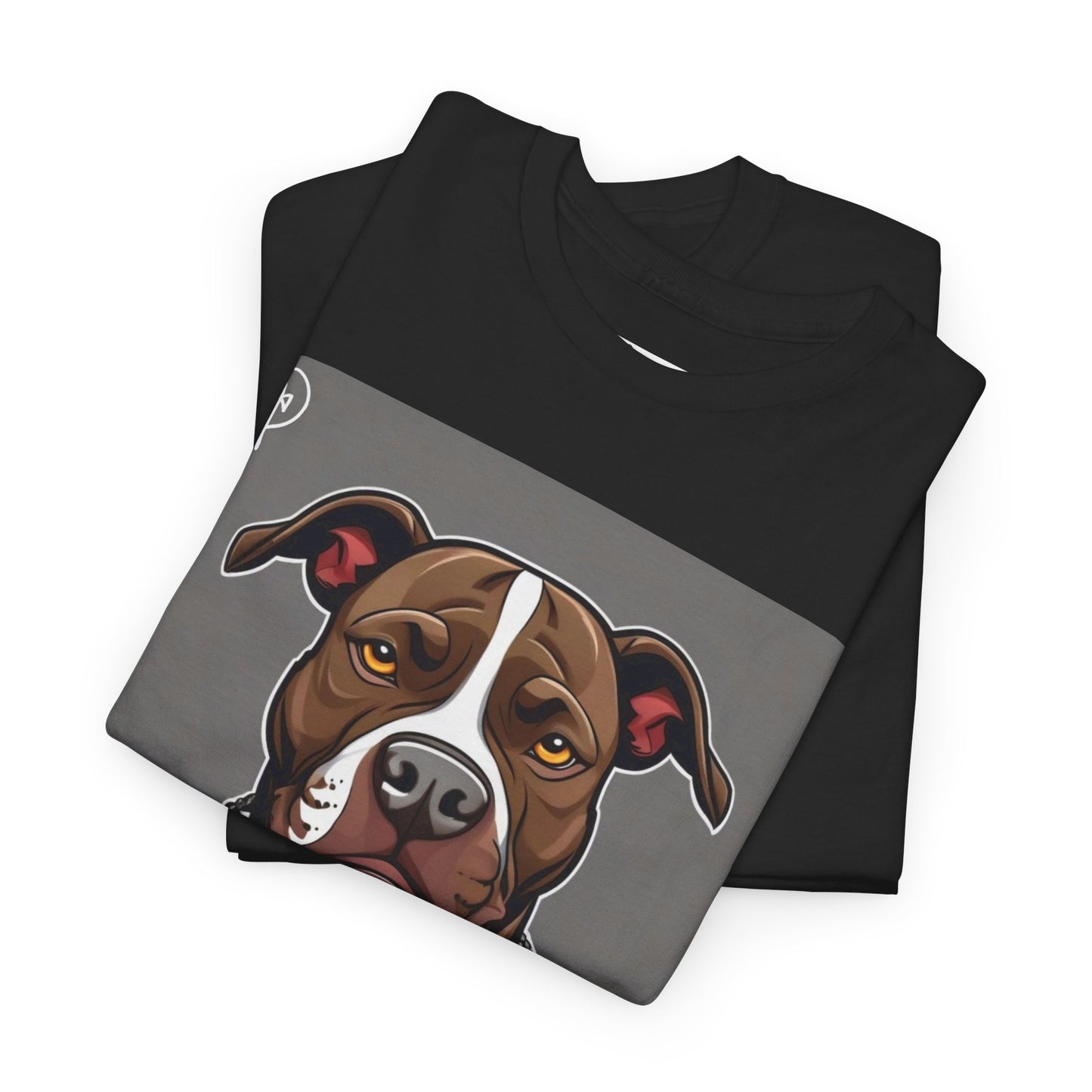 DuaneJay Pit Bull Portrait T-Shirt — stylish dog lover graphic tee streetwear