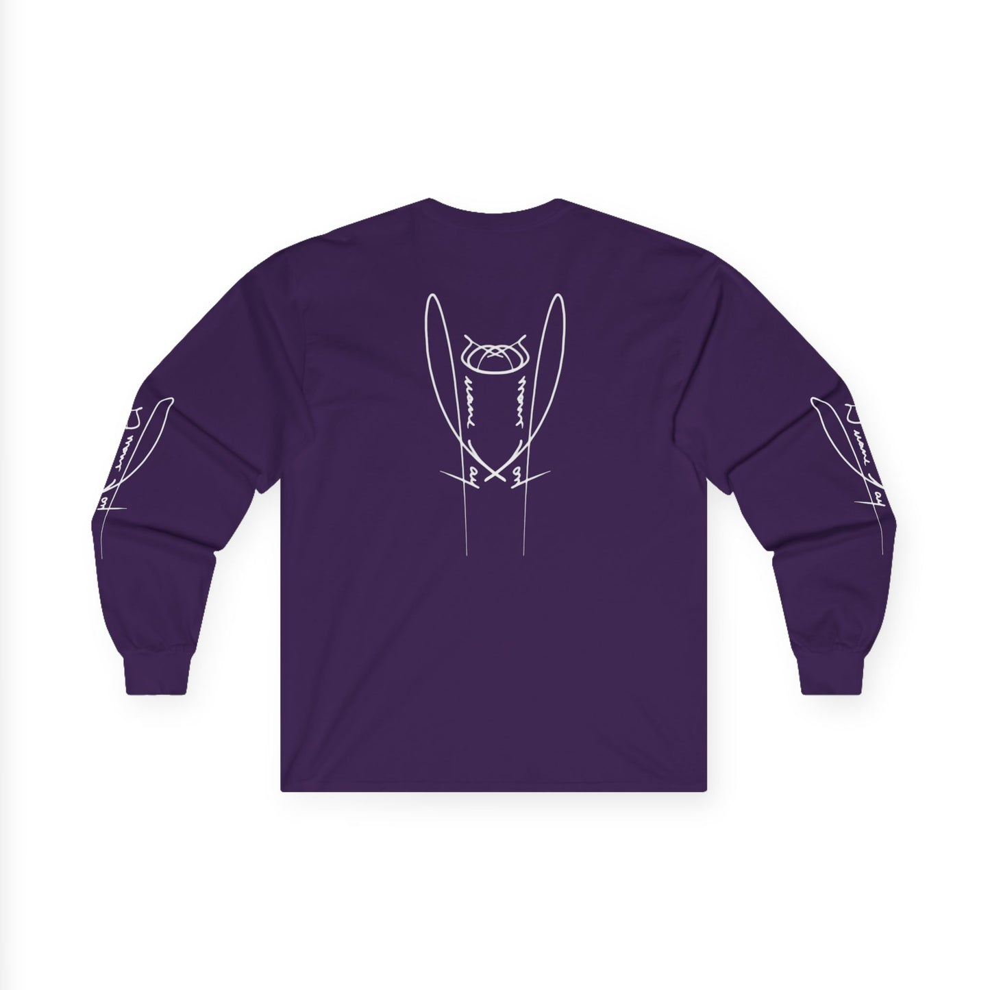 DuaneJay Signature Icon Long Sleeve White Label — premium streetwear long sleeve featuring a bold white signature icon with an exclusive back design, crafted for comfort and style, the ultimate statement piece for those who live and breathe the DuaneJay Fashion lifestyle with confidence and distinction
