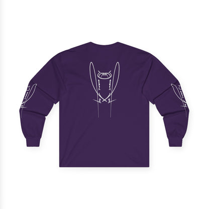 DuaneJay Signature Icon Long Sleeve White Label — premium streetwear long sleeve featuring a bold white signature icon with an exclusive back design, crafted for comfort and style, the ultimate statement piece for those who live and breathe the DuaneJay Fashion lifestyle with confidence and distinction