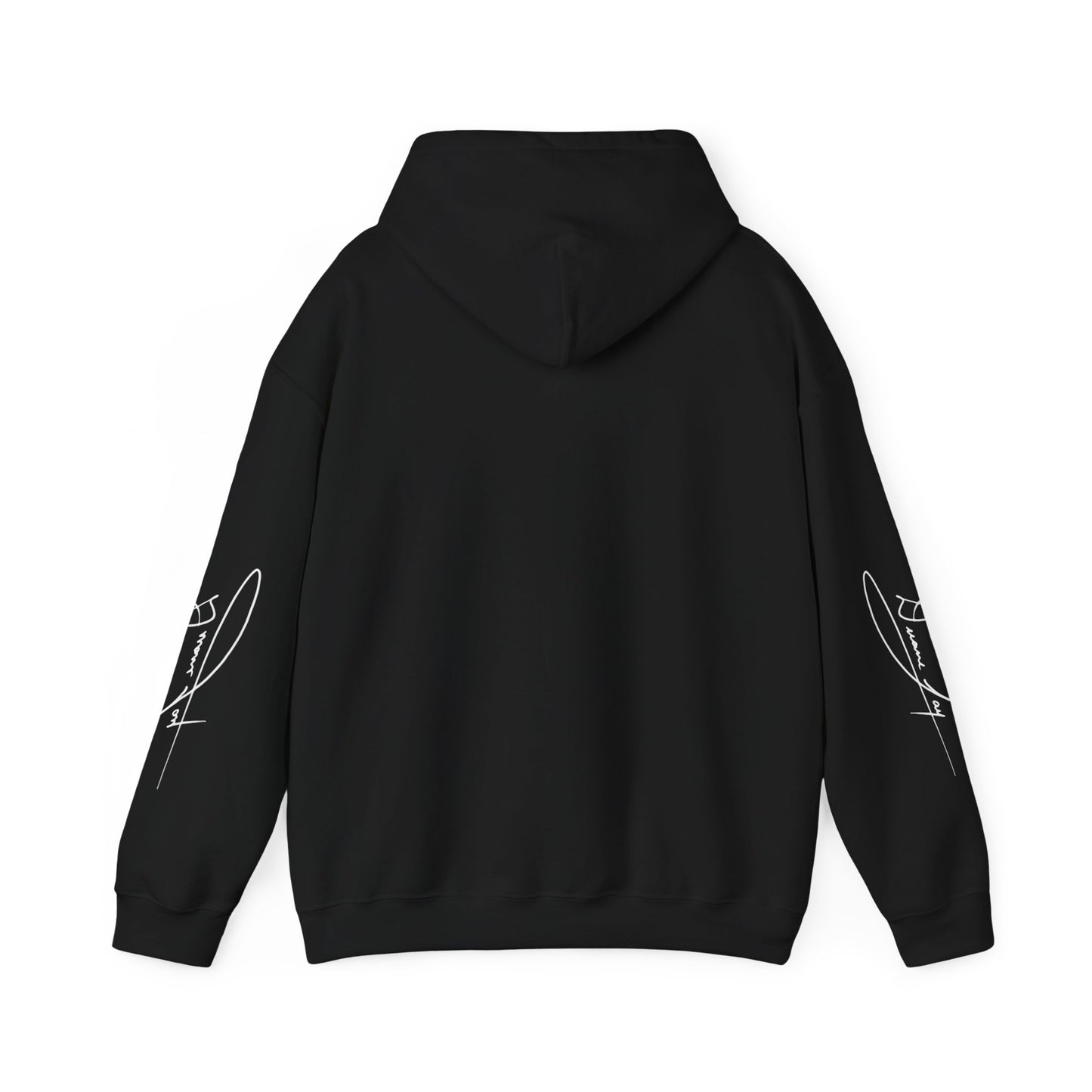 DuaneJay Signature Hoodie White Logo — premium streetwear pullover featuring bold white signature design, crafted for comfort and style, the ultimate statement piece for those who live and breathe the DuaneJay Fashion lifestyle with confidence and distinction