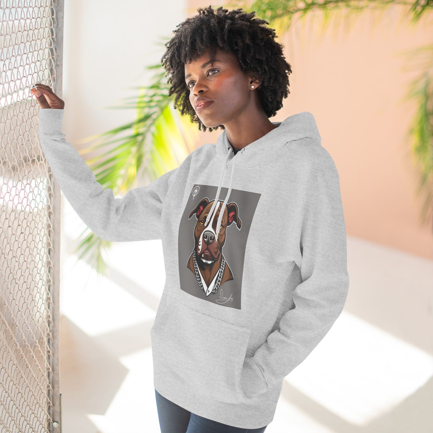 Three-Panel Pitbull Fleece Hoodie