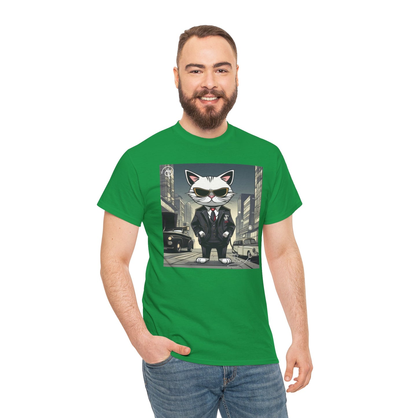 Unisex Cat Heavy Cotton Tee